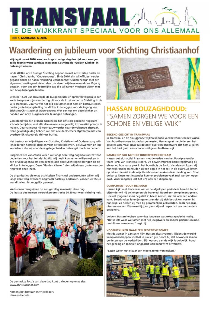 Omslag van Transvaalnieuws maart 2026