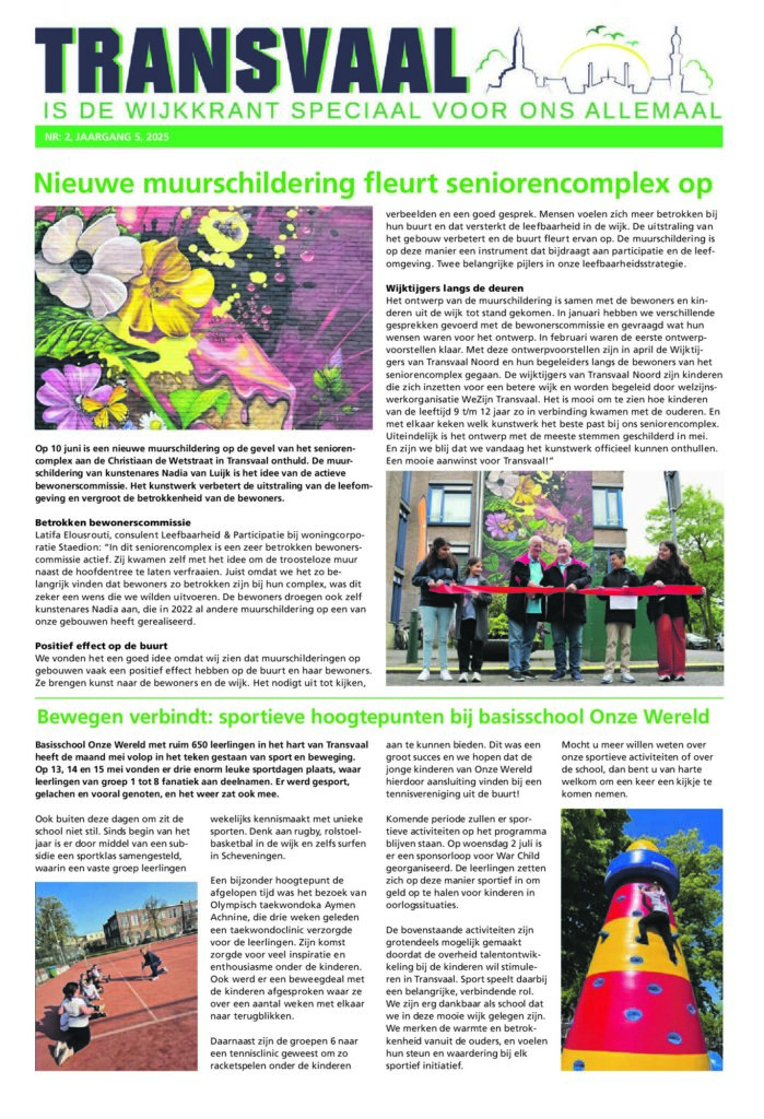 Omslag van Transvaalnieuws juni 2025